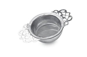The Empress Irish Breakfast Boxed Tea Strainer with Drip Bowl for Loose Leaf Tea 18/8 Stainless Steel - Olde Church Emporium