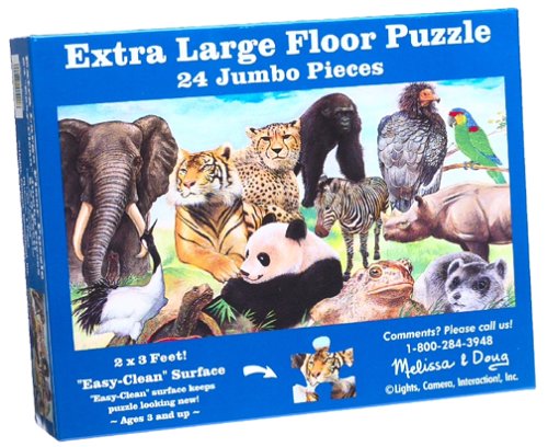 Melissa and Doug - 24 Piece Endangered Species Floor Puzzle - 2 x 3 Feet [Home Decor]- Olde Church Emporium