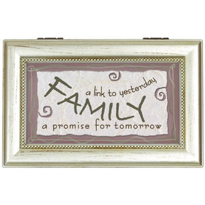 Family Rectangle Music Box, 6-Inch by 4-Inch by 2-1/2-Inch - Olde Church Emporium