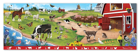 Melissa & Doug Search and Find Sunny Hill Farm Jumbo Jigsaw Floor Puzzle (48 pcs, over 4 feet long) - Olde Church Emporium