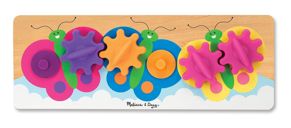 Melissa & Doug - Fluttering Butterflies Gear Toy With 6 Interchangeable Gears Ages 18 Months+ - Olde Church Emporium