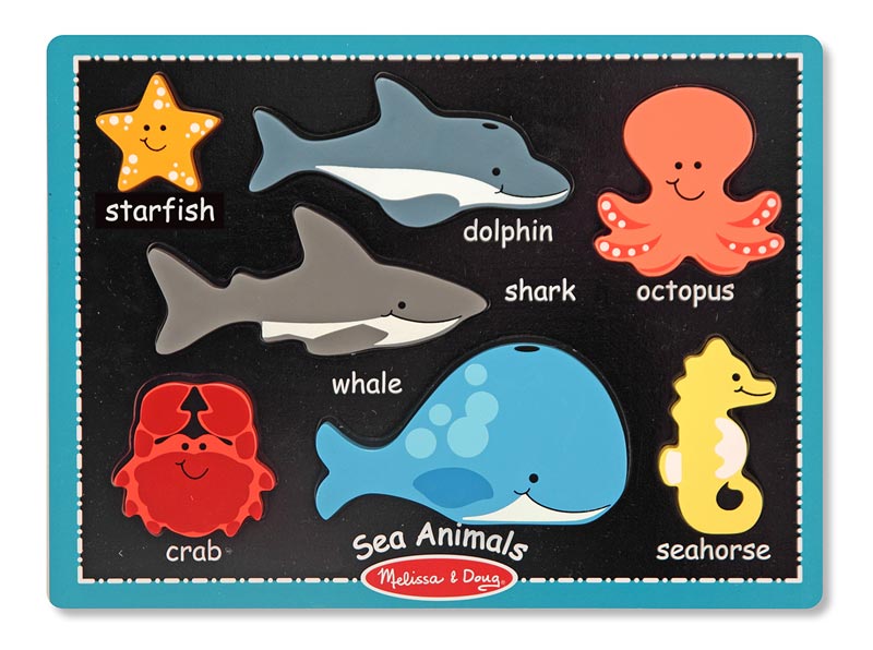 Melissa and Doug My First Chunky Puzzle Sea Animals 000772037150 Ages 2+