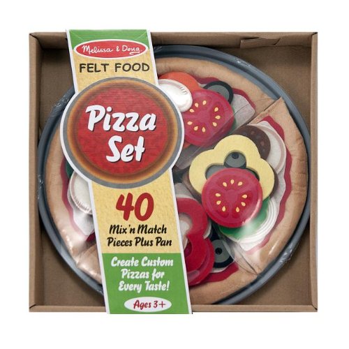 Melissa & Doug - Felt Food Mix 'n Match Pizza Pretend Play Food Set (40 pcs) - Olde Church Emporium