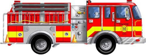 Melissa and Doug - 24 Piece Giant Fire Truck Floor Puzzle  - 4 Feet Long [Home Decor]- Olde Church Emporium