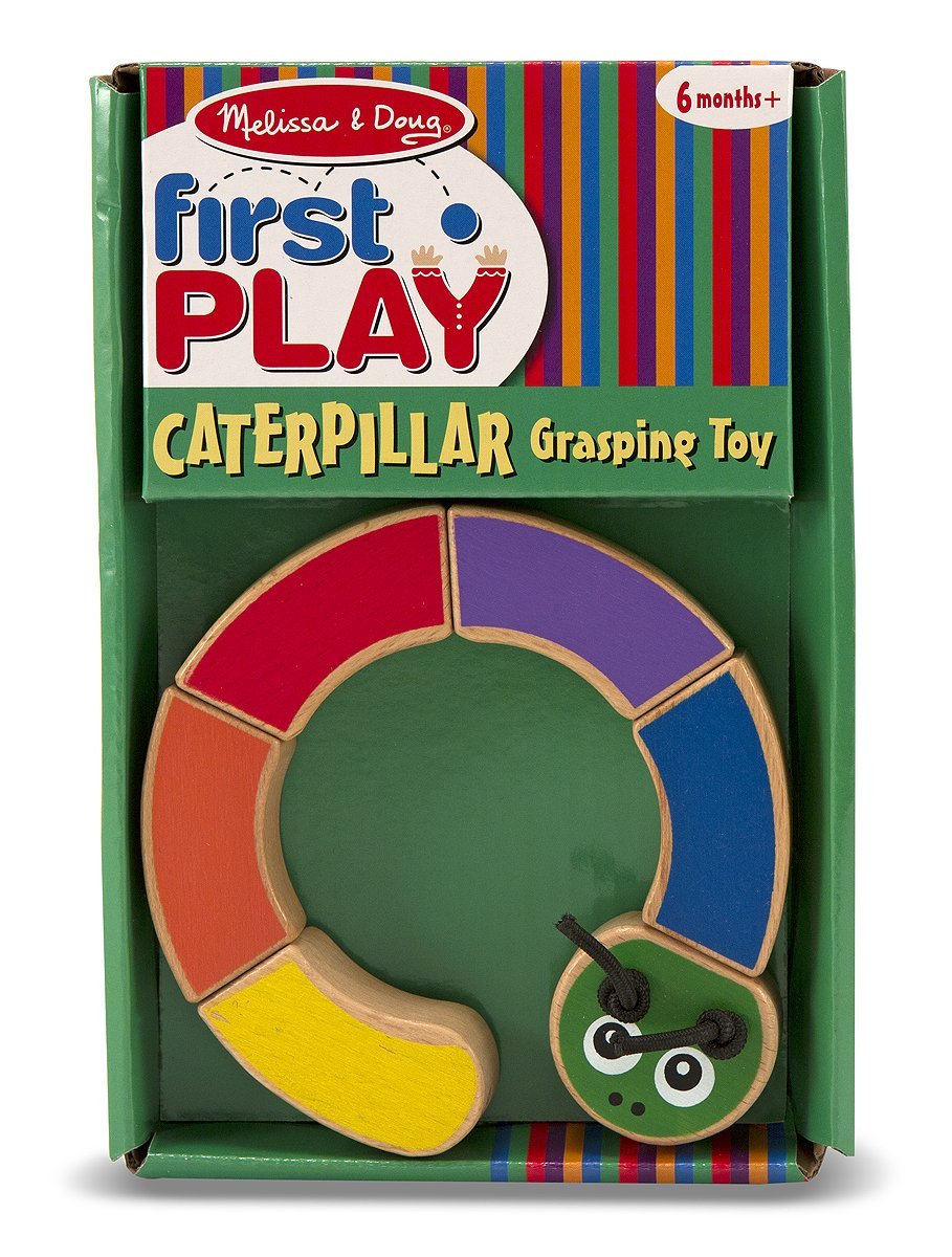 Melissa & Doug - Caterpillar Wooden Grasping Toy for Baby Ages 6 Months + [Home Decor]- Olde Church Emporium