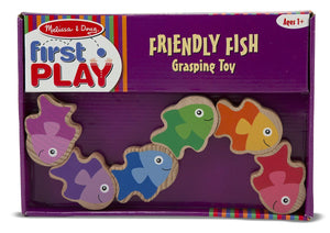 Melissa & Doug Friendly Fish Wooden Grasping Toy for Baby Ages 1 + - Olde Church Emporium