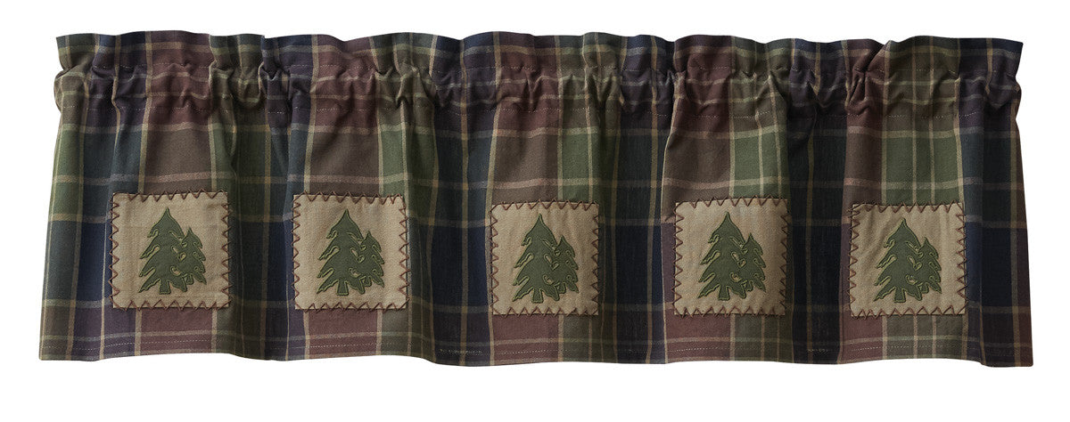 Park Frontier Plaid Lined Valance 60 x 14 Inches Country Farmhouse