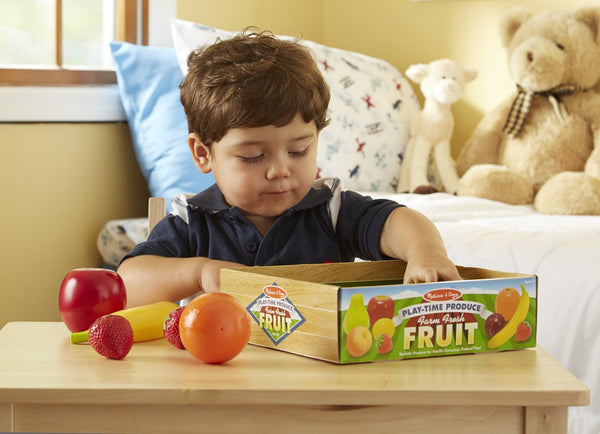 Melissa & Doug - Playtime Produce Fruits Play Food Set With Crate (9 pieces) [Home Decor]- Olde Church Emporium