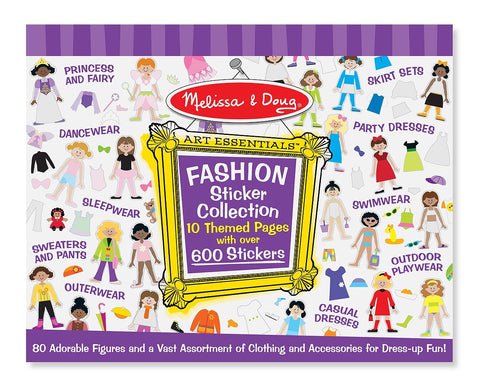 Melissa & Doug Sticker Collection Book - Fashion, 600+ Stickers, 10 Themed Pages [Home Decor]- Olde Church Emporium
