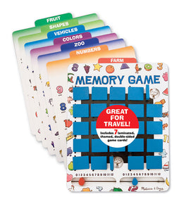 Melissa and Doug Flip to Win Memory Game Travel Wooden Game Ages 5+ Item 2090