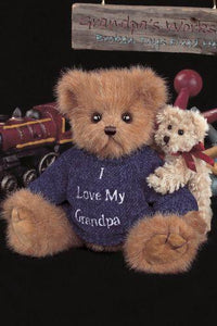 Bearington Bear Grandpa Hugs-A-Lot Plush 10 inch Bear Toy Collectible Retired - Olde Church Emporium