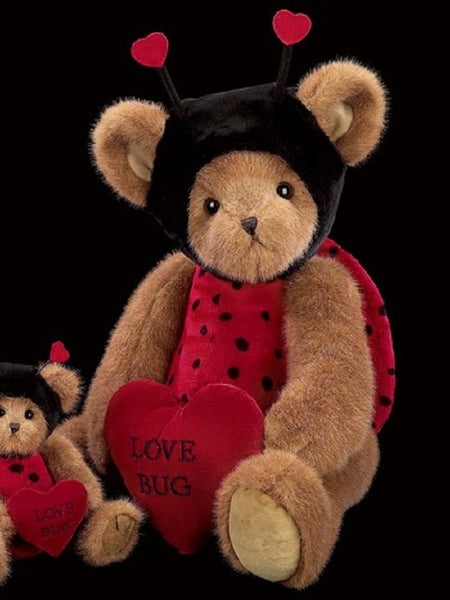 Bearington - Love Bug Plush Bear Valentines Gift - 10 Inches and Retired 2 Sizes Available - Olde Church Emporium