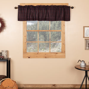 VHC Glennock Lined Plaid Valance 72 X 16 Inches Farmhouse Country Style