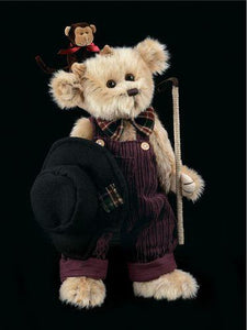 Bearington - Sir Gus The Monkey Trainer Collectible Bear - 14 Inches and Retired - Olde Church Emporium