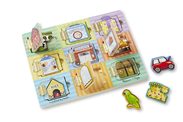 Melissa & Doug Hide and Seek Wooden Activity Board With Wooden Magnets - Olde Church Emporium