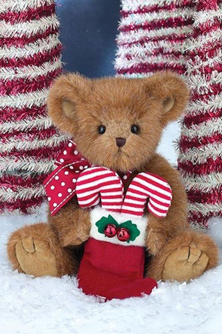 Bearington - Christmas Holiday Bear "Holden Candy" - 14 Inches - Olde Church Emporium