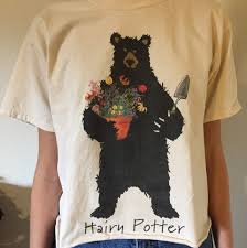 Hatley Hairy Potter T shirt 4 Sizes Small, Medium, Large, X Large Creme color Unisex - Olde Church Emporium