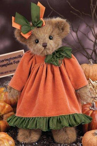 Bearington - Autumn Fall Holiday  "Ima Pumpkin" Pumpkin Bear - 14 Inches and Retired - Olde Church Emporium