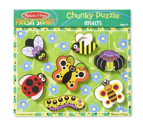 Melissa & Doug Insects Wooden Chunky Puzzle (7 pieces) - Olde Church Emporium
