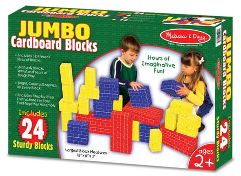 Melissa and Doug Jumbo Cardboard Blocks Ages 2+ Item # 2783