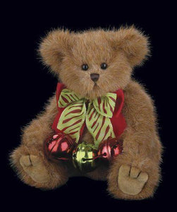 Bearington - Jingle and Bells Christmas Holiday Plush Teddy Bear 10 Inches and Retired - Olde Church Emporium