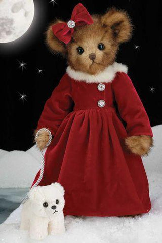 Bearington Bear Krystal and Snowflake Plush Christmas Bear 16 Inches Collectible Retired - Olde Church Emporium
