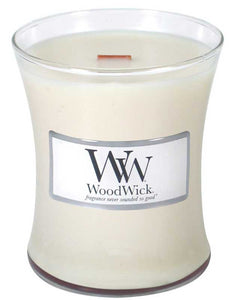 WoodWick Candle -Linen - 2 sizes - Olde Church Emporium