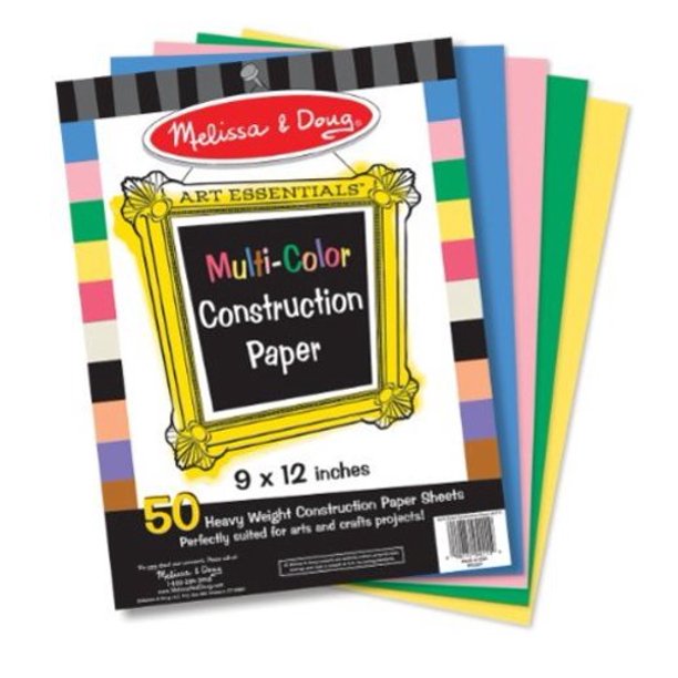 Melissa & Doug Multi-Color Construction Paper, 9 x 12 - 50 sheets