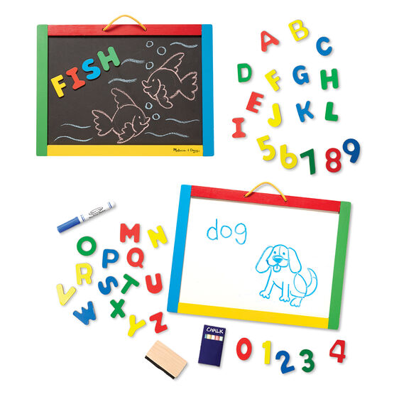 Melissa and Doug Magnetic Chalkboard and Dry-Erase Board Ages 3+ Item # 145
