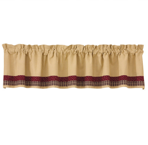 Park My Country Home Lined Border Valance 72 x 14 Inches Country Farmhouse