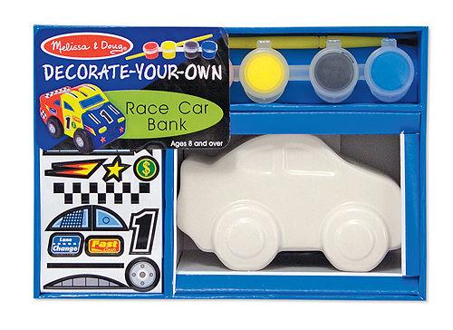 Melissa & Doug Decorate-Your-Own Race Car Bank #3332 New in Box - Olde Church Emporium
