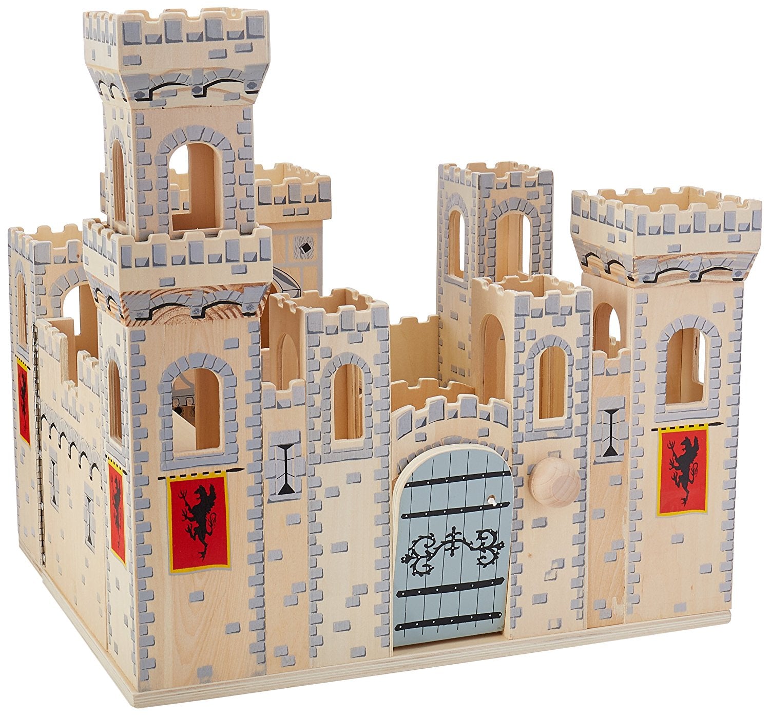 Melissa and Doug Medieval Wooden Castle Deluxe Folding Item #1329