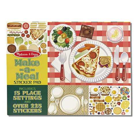 Melissa and Doug Make-a-Meal Sticker Pad Includes 15 Place Settings 225 Stickers Ages 3+