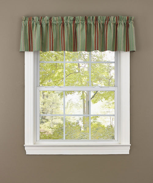 Mountain Morning Valance Country, Rustic Unlined Window Valance 72" x 14" Inches