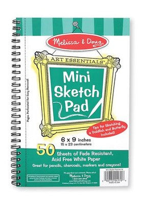 Melissa and Doug Mini-Sketch Spiral-Bound Pad, 6" x 9" Made in USA
