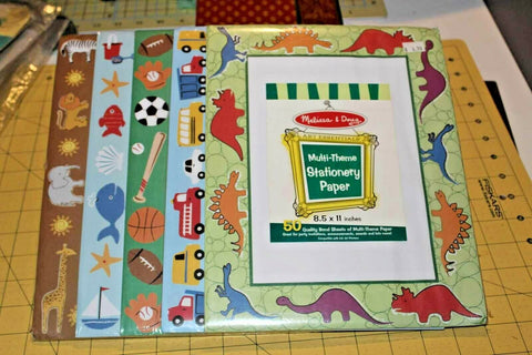 Melissa and Doug Multi-Theme Stationery Paper 2 Styles Girls or Boys