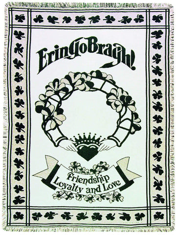 Manual Woodworkers 46 X 60-Inch Irish Collection 2-Layer Throw, Erin Go Bragh Made in the USA - Olde Church Emporium