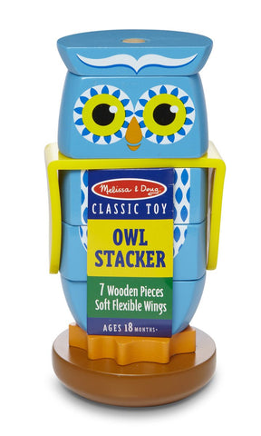 Melissa and Doug Owl Stacker Wooden Classic Toy 000772021685 Ages 18 Months +