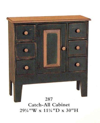 Amish Made Painted Catch All Cabinet - Primitive Black - Made in USA - Olde Church Emporium