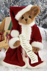 Bearington - Papa Jingles Plush Christmas Bear 16 Inches and Retired - Olde Church Emporium