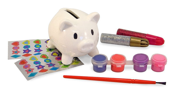Melissa & Doug - Decorate-Your-Own Piggy Bank Craft Kit [Home Decor]- Olde Church Emporium