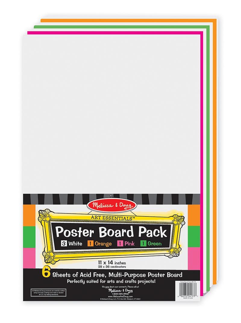 Melissa and Doug - Poster Board Pack 6 total pieces Made in USA # 4173