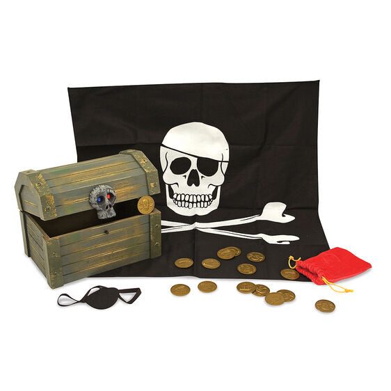 Melissa and Doug Wooden Pirate Chest Ages 6+ Pretend Play