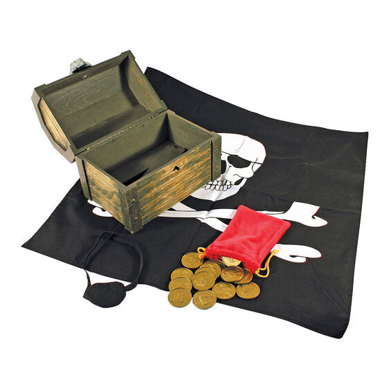 Melissa and Doug Wooden Pirate Chest Ages 6+ Pretend Play