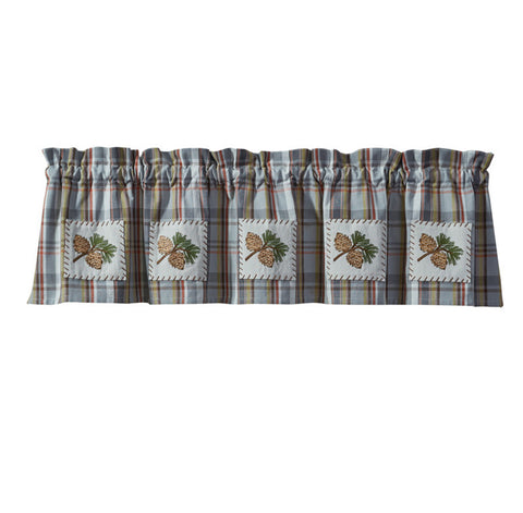 Park Pinecroft Lined Patch Valance 60 x 14 Inches Country, Farmhouse, Rustic, Cabin