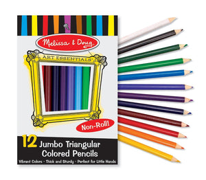 Melissa & Doug Jumbo Triangular Colored Pencils (Set of 12) - Olde Church Emporium