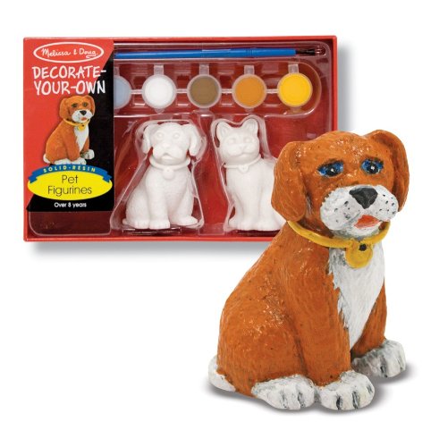 Melissa & Doug Decorate-Your-Own Pet Figurines Craft Kit - Paint a Cat and Dog [Home Decor]- Olde Church Emporium