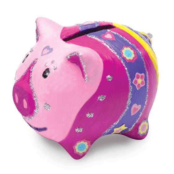 Melissa & Doug Decorate-Your-Own Piggy Bank Craft Kit Ages 8+ # 3108 Party Favor
