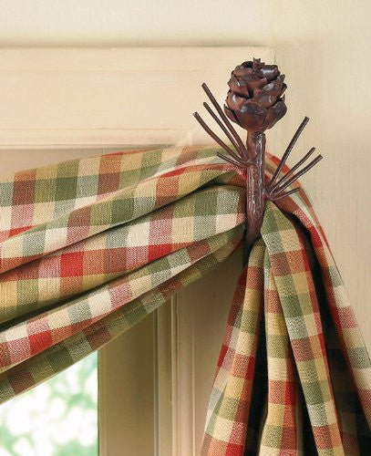 Park Designs - Pine Cone Curtain Hooks  Set of 2 [Home Decor]- Olde Church Emporium