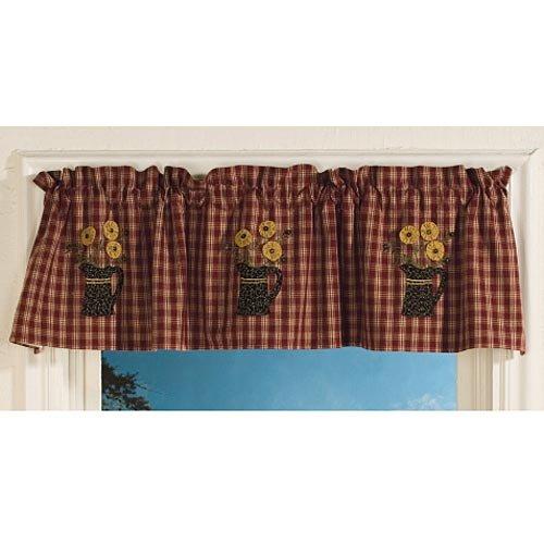 Park Designs Applique Pitcher Lined Valance 60 inches x 14 inches - Olde Church Emporium